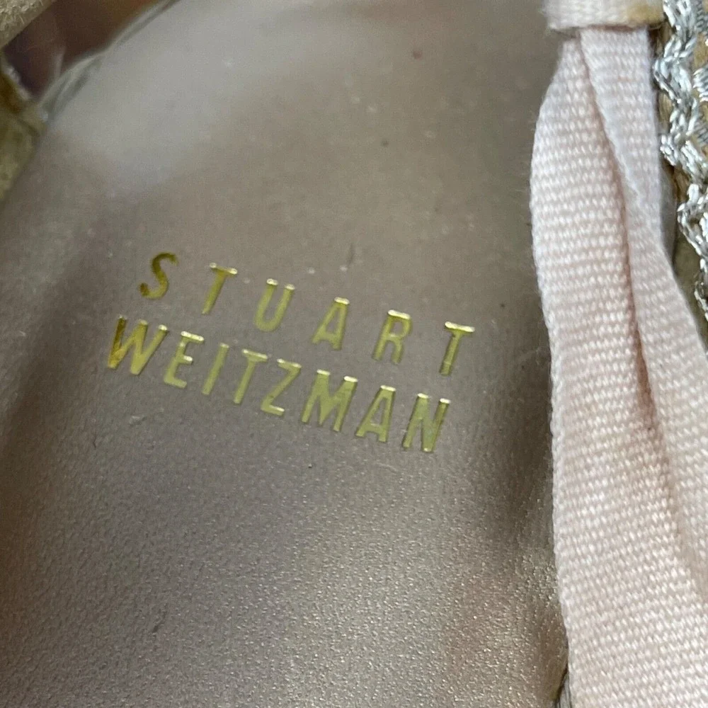Stuart Weitzman Shoes 5.5 M Cheetah Print Espadrilles Denia‎ Lace Up Ankle Strap